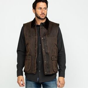 NWT Men’s Medium Cripple Creek Ranchwear Enzyme Washed Collared Vest CCP (ABBA)